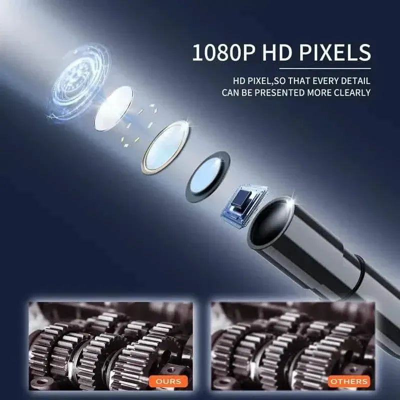 HD 1080P Borescope with 4.3" LCD Screen - Waterproof, Rechargeable Endoscope Camera - A-1 Thread Vault