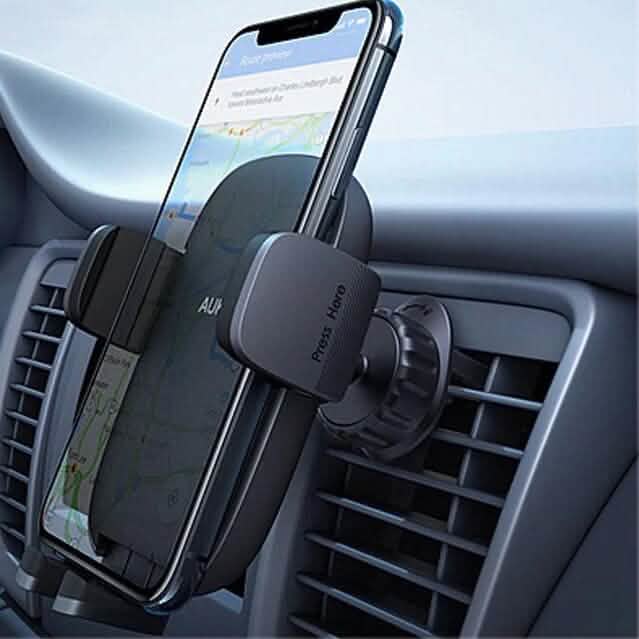 HD-C58 Car Phone Holder with Stronger Vent Clip Hands, Aura Black - A-1 Thread Vault