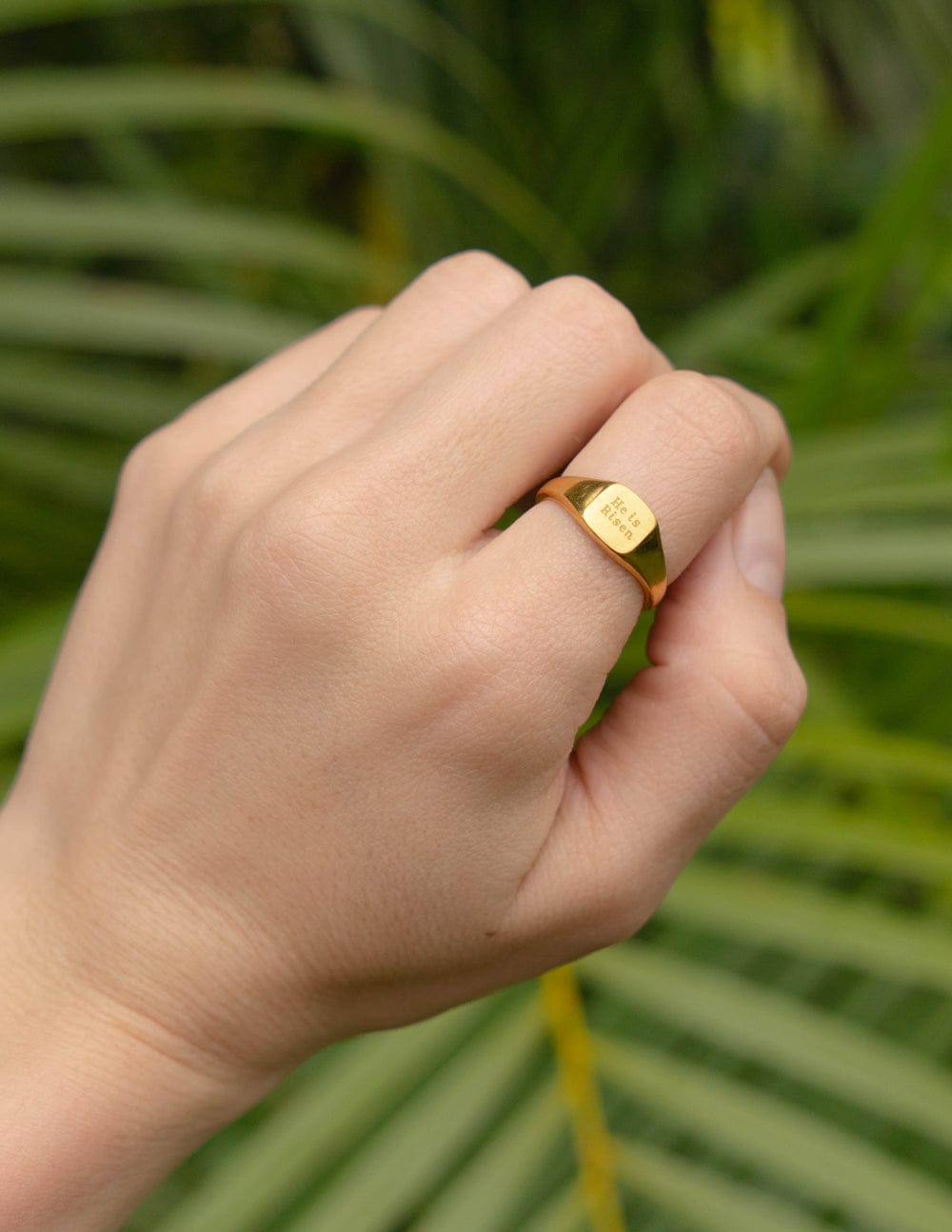 He Is Risen Signet Ring - A-1 Thread Vault