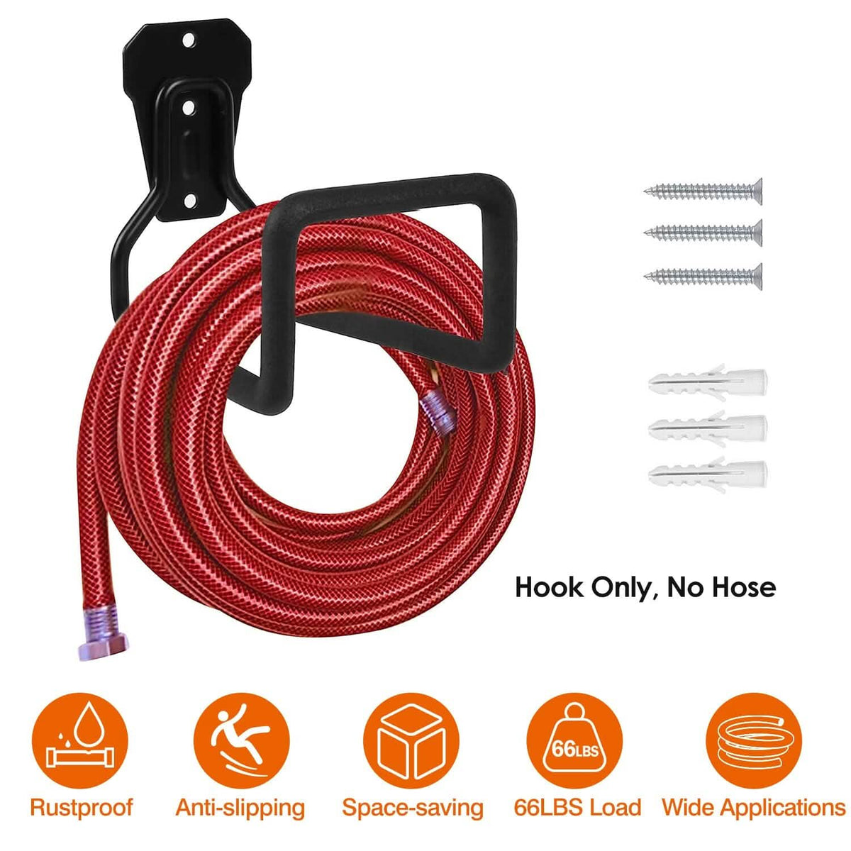 Heavy Duty Iron Hose Holder Wall Mounted - A-1 Thread Vault