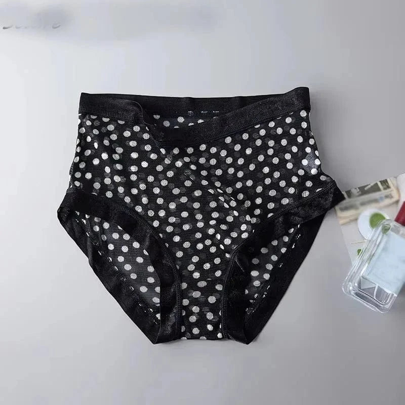 High-grade 100% mesh silk women's briefs Summer Autumn Double bottom breathable, mulberry silk underwear - A-1 Thread Vault