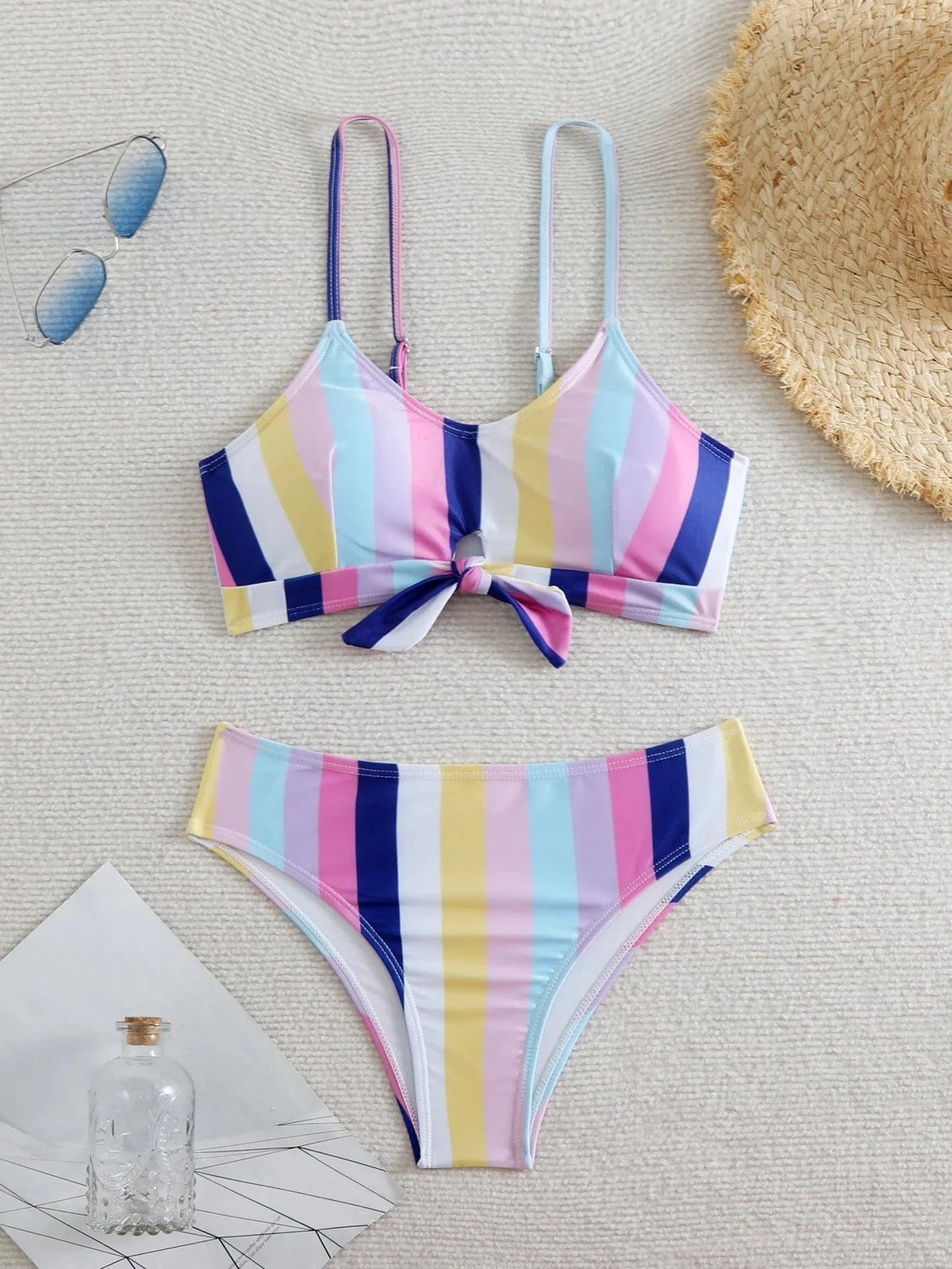 High Waist Bikini 2026 Women Strappy Swimsuit Sexy Striped Swimwear Female Bathers Bathing Swimming Swim Suit Summer Beachwear - A-1 Thread Vault