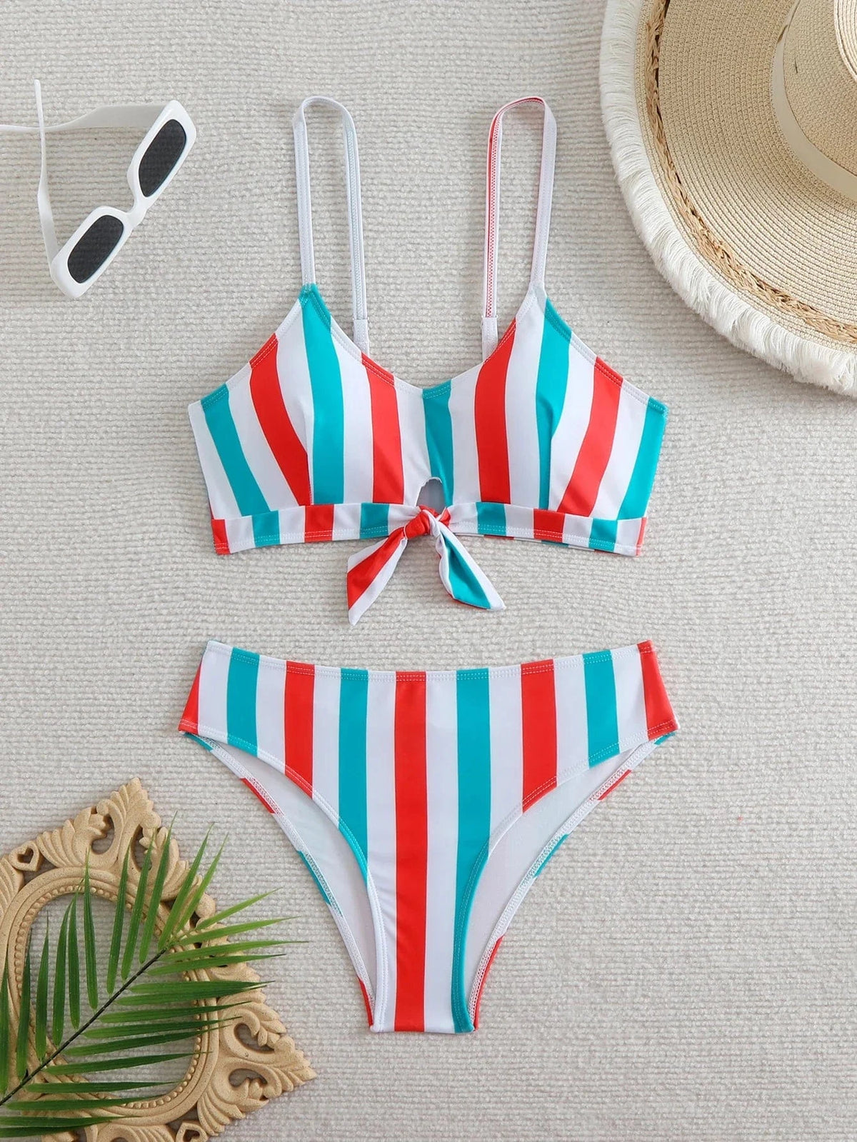 High Waist Bikini 2026 Women Strappy Swimsuit Sexy Striped Swimwear Female Bathers Bathing Swimming Swim Suit Summer Beachwear - A-1 Thread Vault