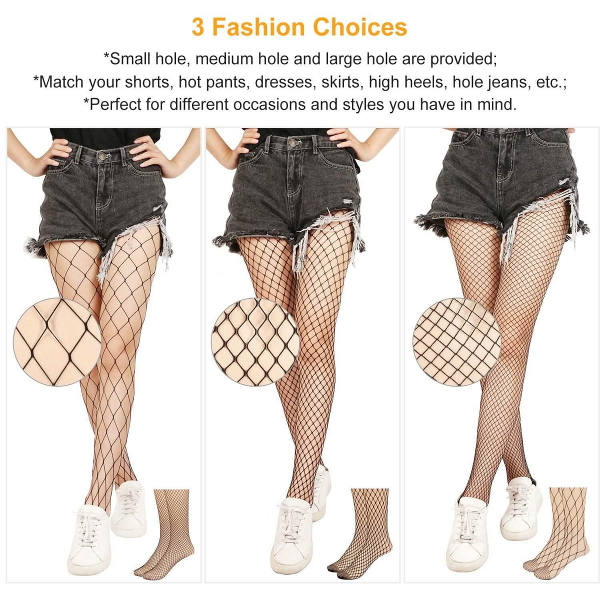 High Waist Pantyhose Stretchy Mesh Hollow Out Stockings - A-1 Thread Vault