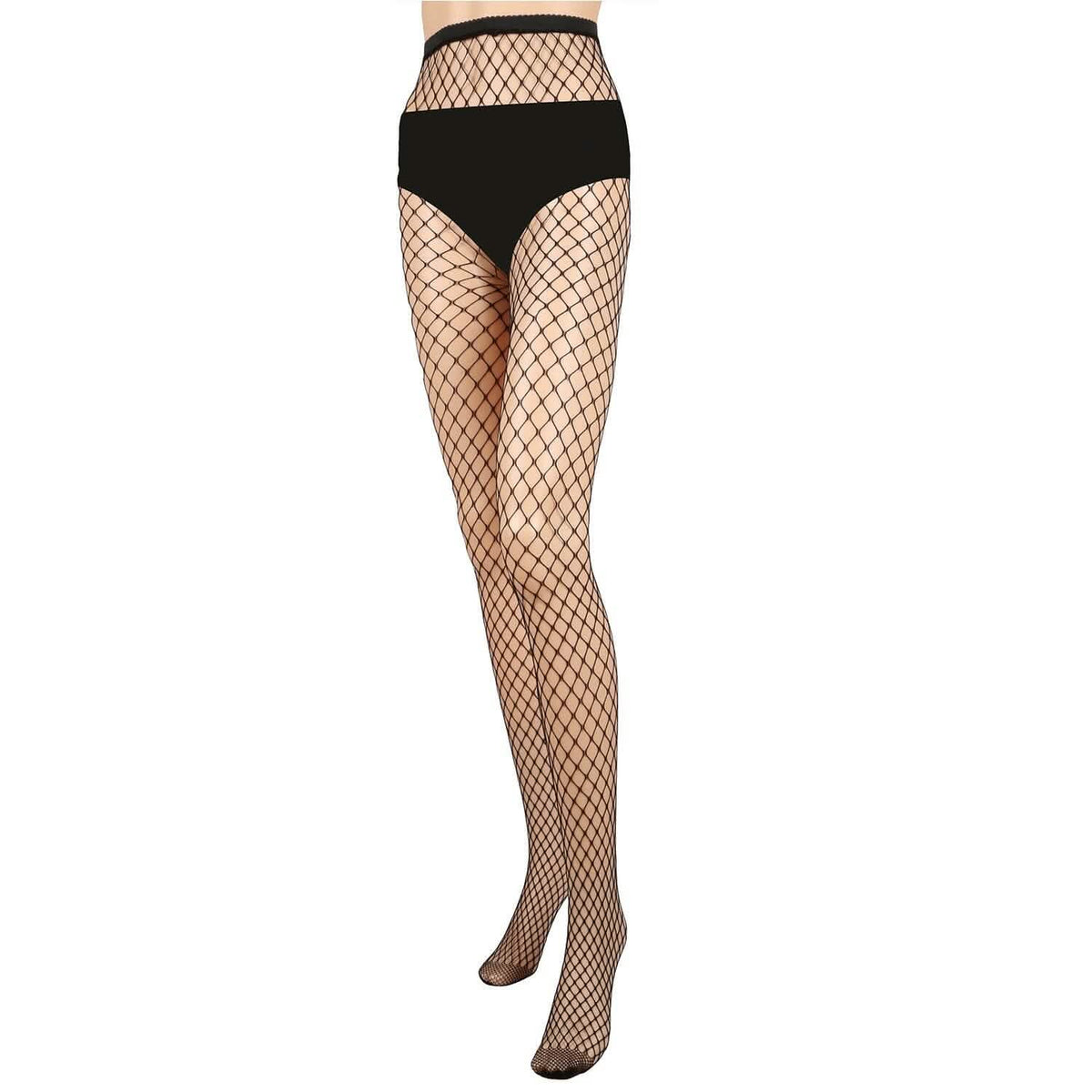 High Waist Pantyhose Stretchy Mesh Hollow Out Stockings - A-1 Thread Vault