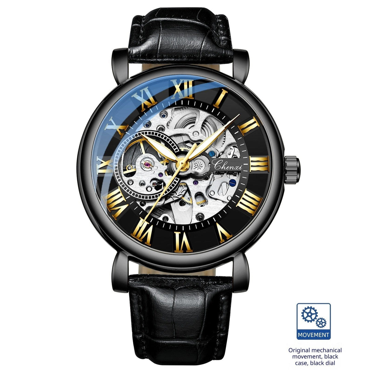 Hollow Waterproof Luminous Automatic Mechanical Watch - A-1 Thread Vault