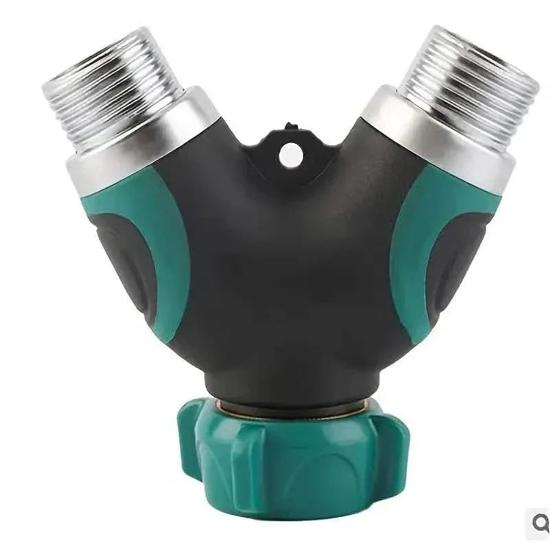 Hose Splitter 2 Way 3/4" Faucet Y Connector with Shut-off Valve - A-1 Thread Vault