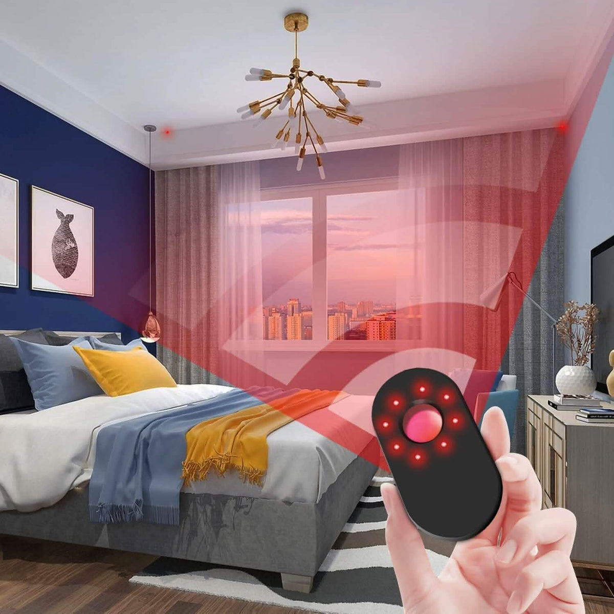 Hotel Hidden Camera Detector Finder, Infrared Detector, Travel Mini Portable Anti-Peeping Anti-Monitoring Camera Scanner - A-1 Thread Vault