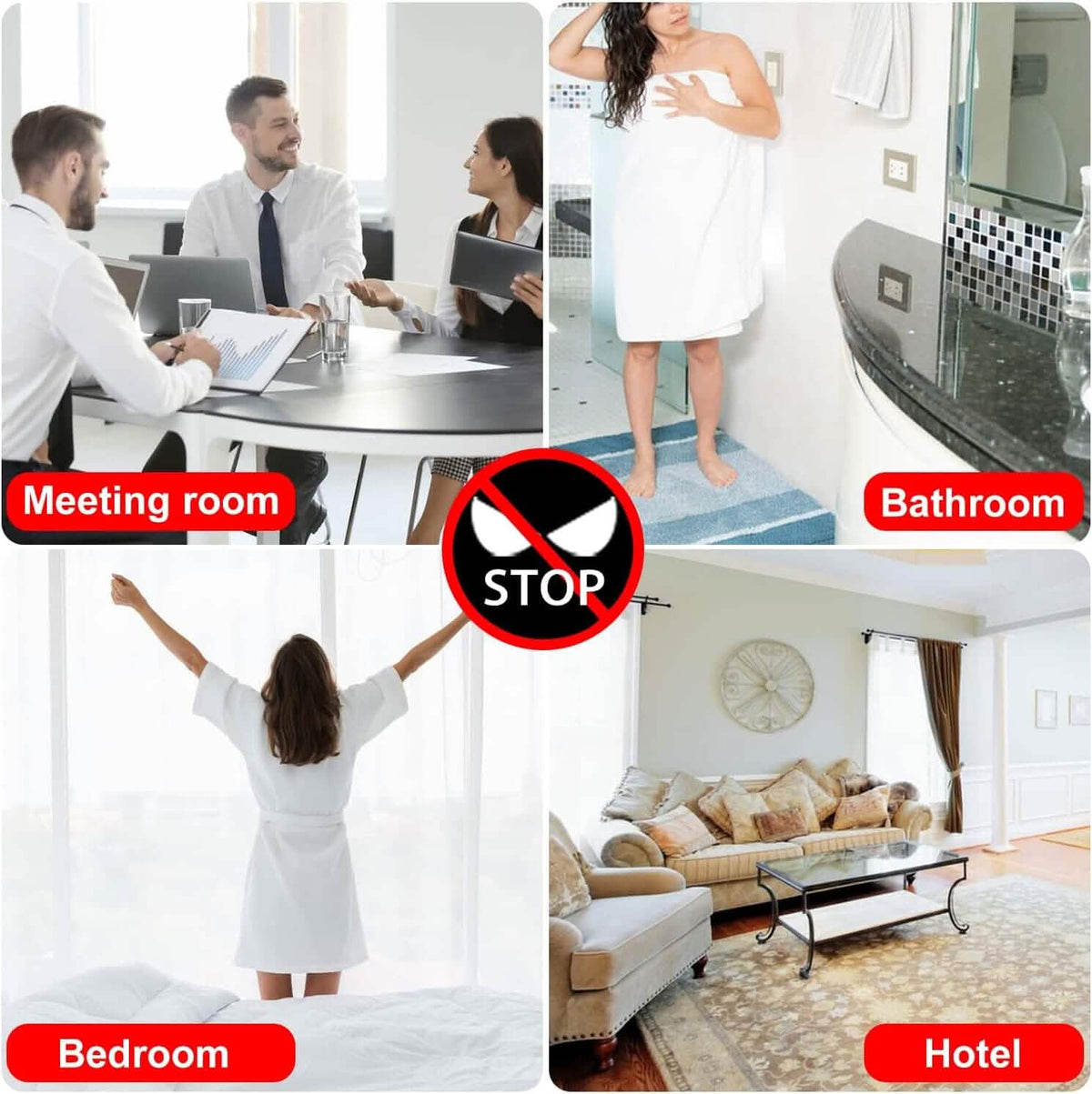 Hotel Hidden Camera Detector Finder, Infrared Detector, Travel Mini Portable Anti-Peeping Anti-Monitoring Camera Scanner - A-1 Thread Vault