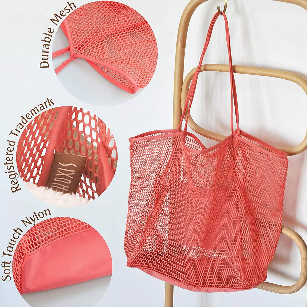 HOXIS Mesh Beach Tote Women's Shoulder Bag - A-1 Thread Vault