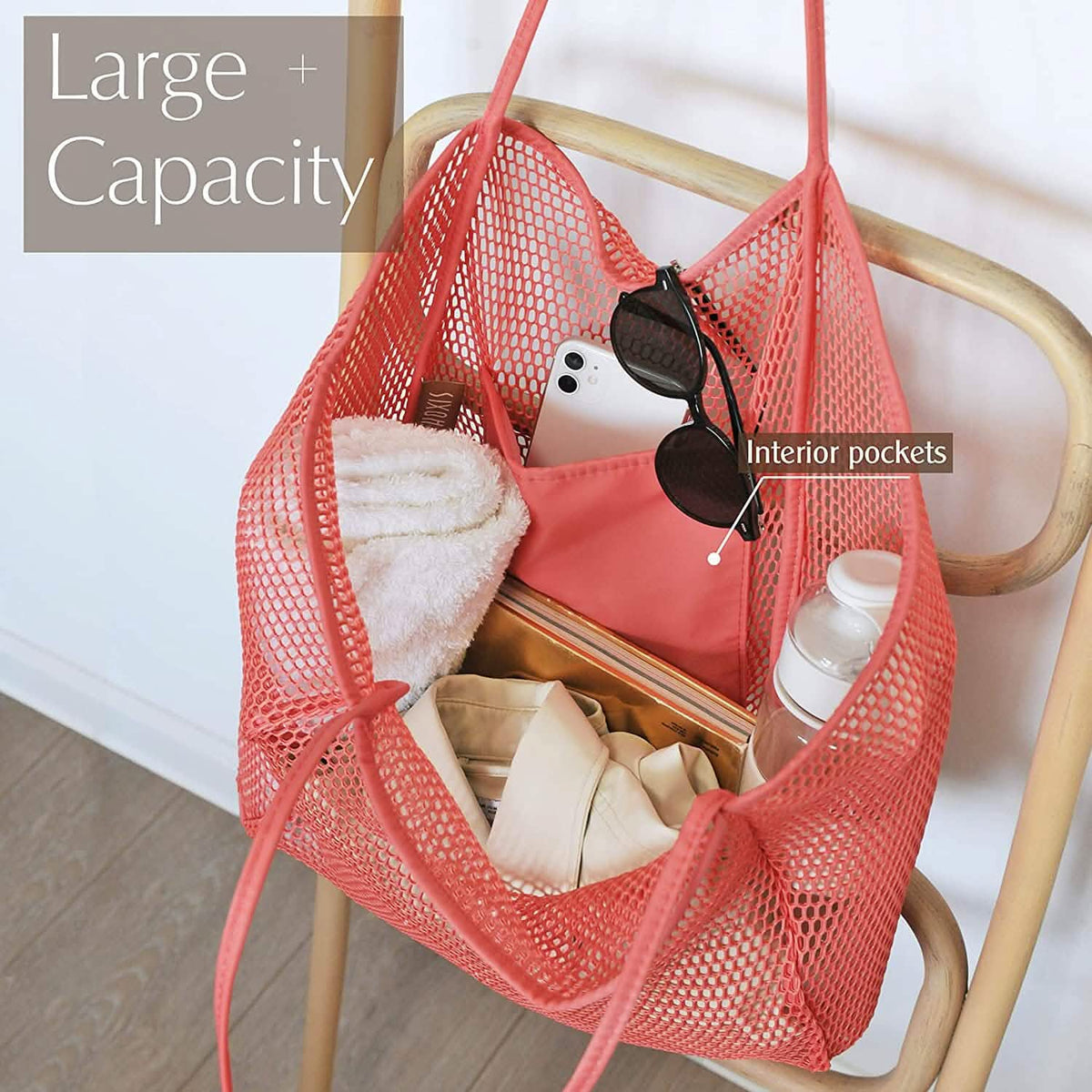 HOXIS Mesh Beach Tote Women's Shoulder Bag - A-1 Thread Vault