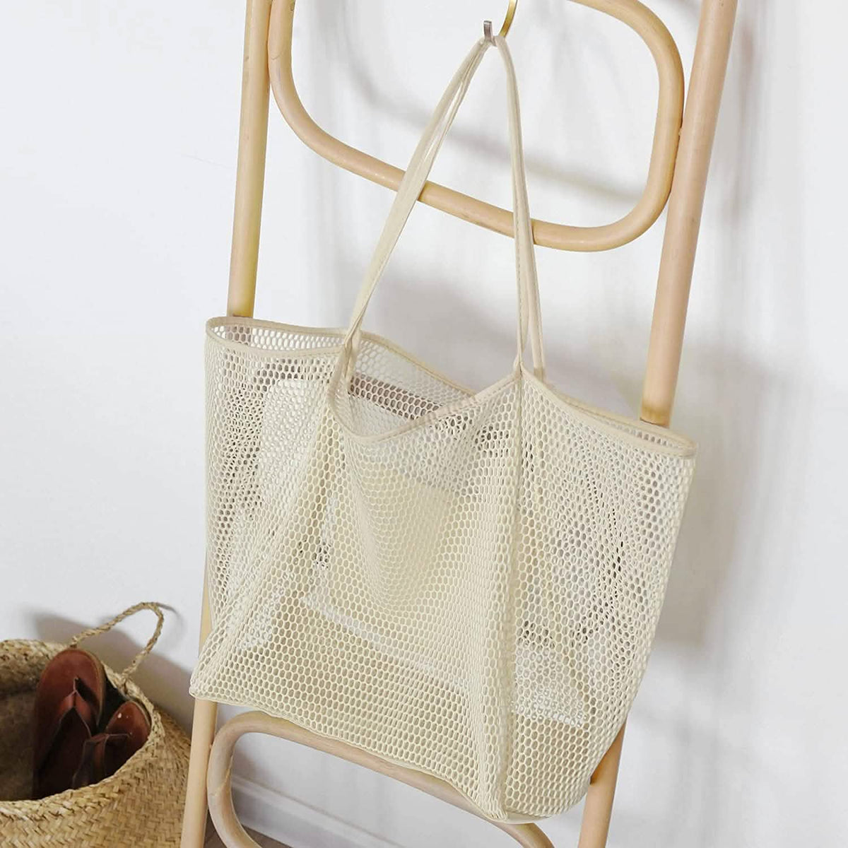 HOXIS Mesh Beach Tote Women's Shoulder Bag - A-1 Thread Vault