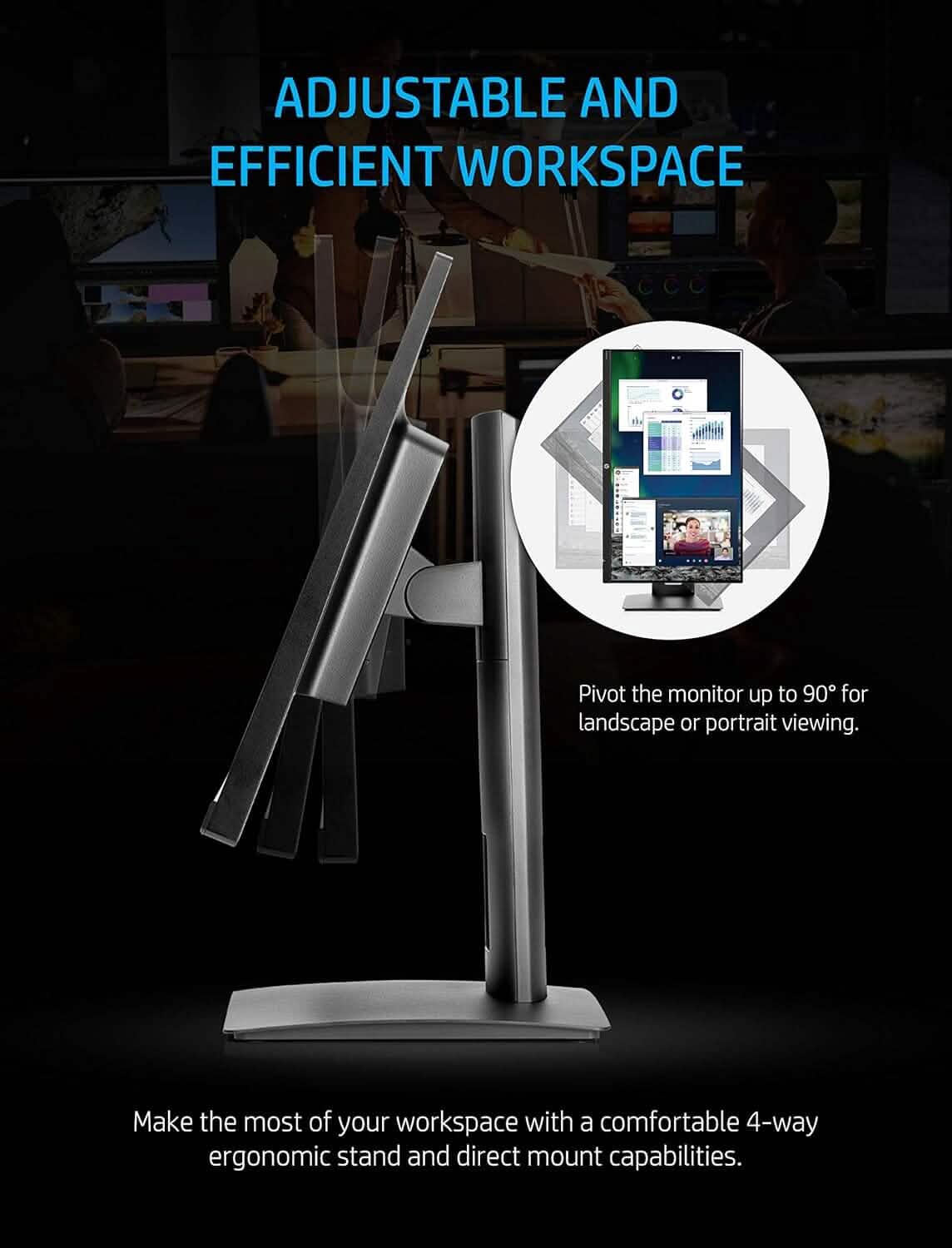HP 23.8” VH240a IPS FHD LED Monitor HDMI VGA Speakers (Refurbished) - A-1 Thread Vault