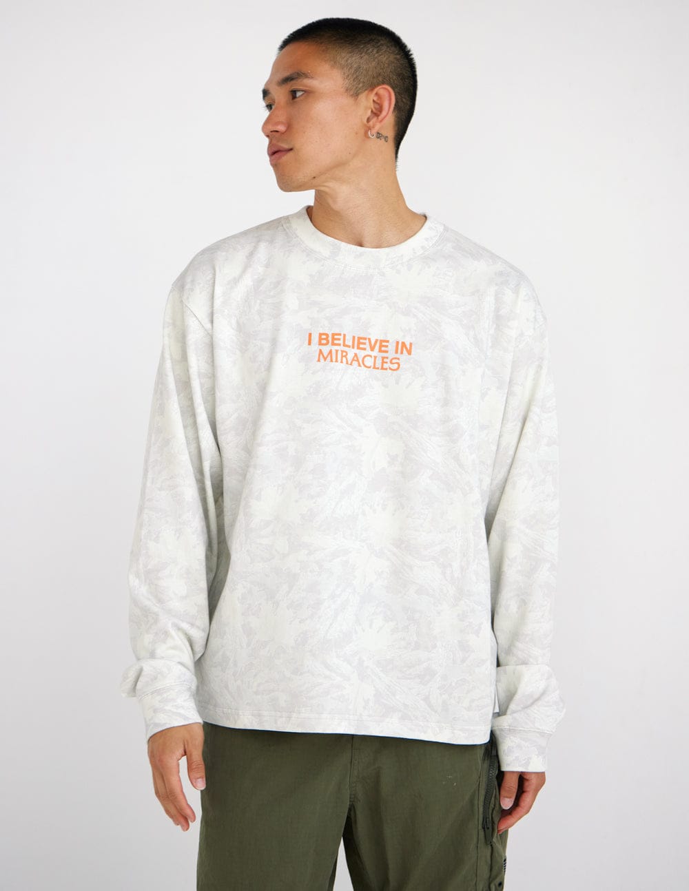 I Believe in Miracles Camo LS Heavyweight Tee - A-1 Thread Vault