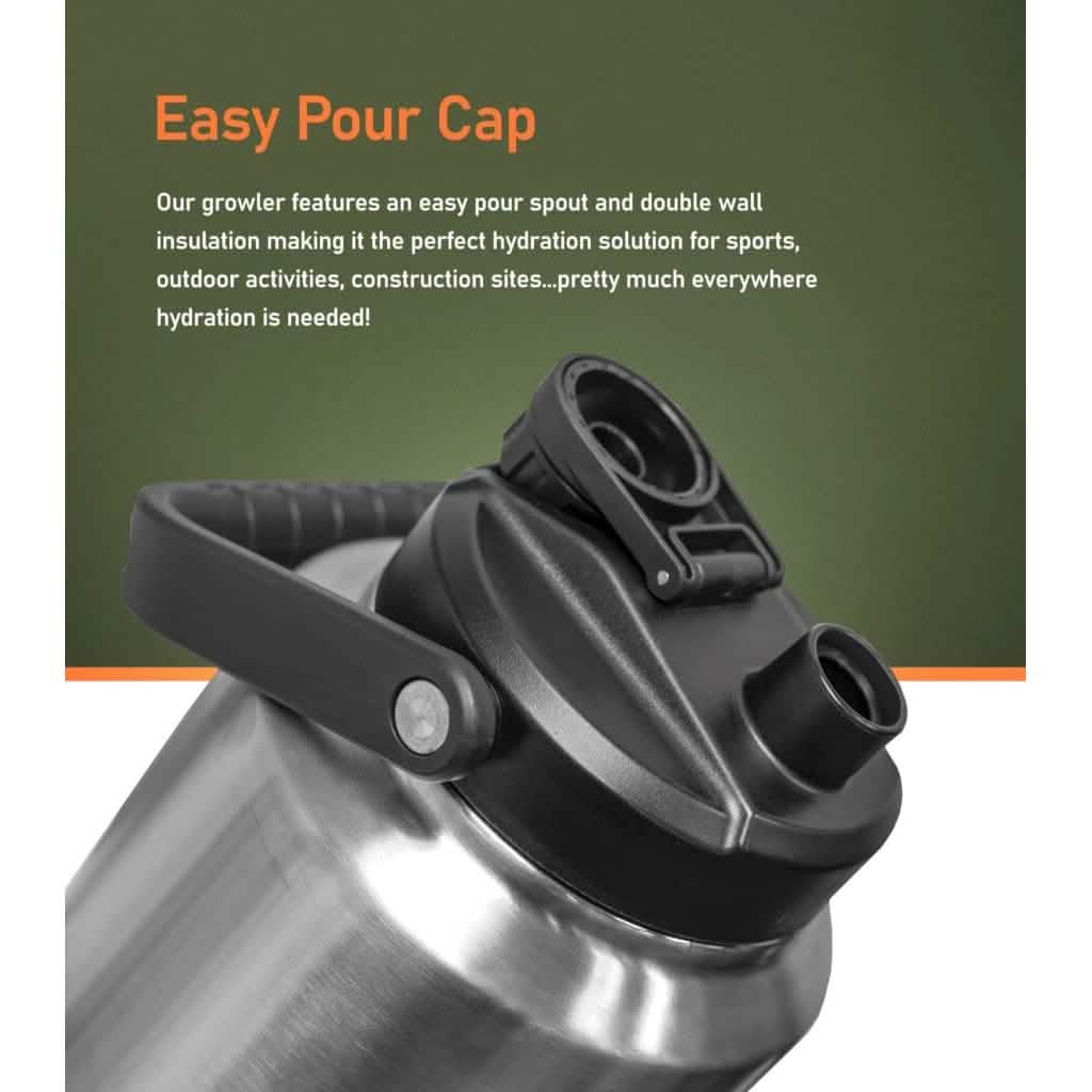 Insulated 1 Gallon Stainless Steel Wide Mouth Growler with Tactical Carrying Bag - A-1 Thread Vault