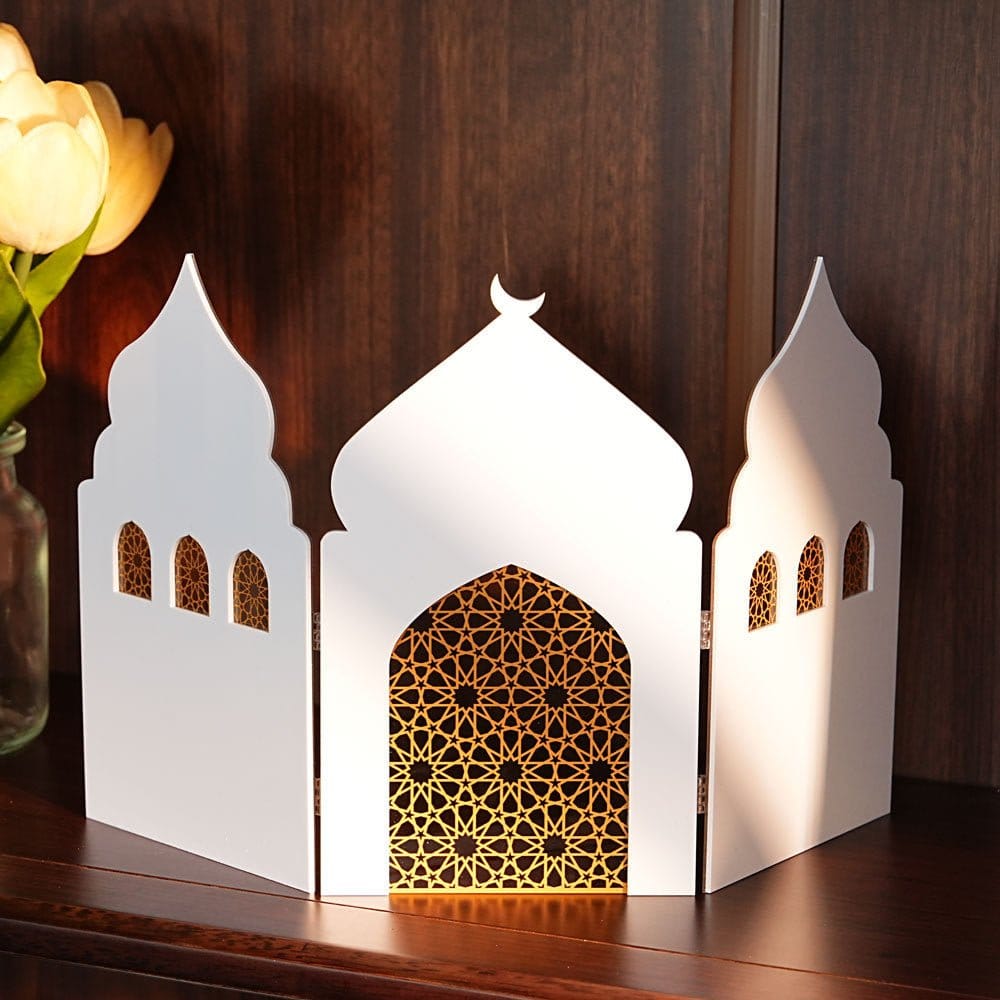 Islamic Acrylic Folding Screen Hollow Pattern Desktop Decor (MAC402) - A-1 Thread Vault