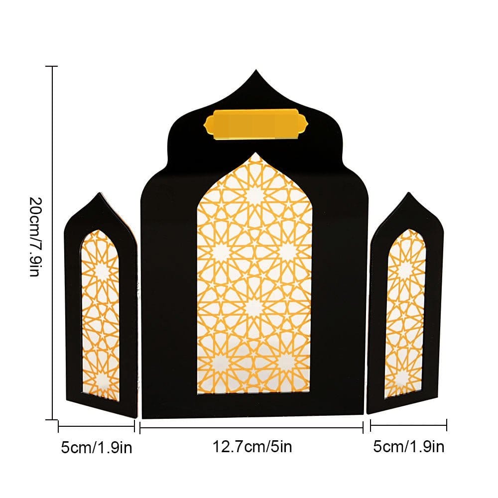 Islamic Acrylic Folding Screen Hollow Pattern Desktop Decor (MAC402) - A-1 Thread Vault