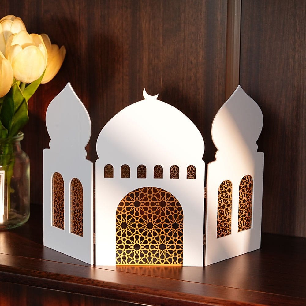 Islamic Acrylic Folding Screen Hollow Pattern Desktop Decor (MAC402) - A-1 Thread Vault