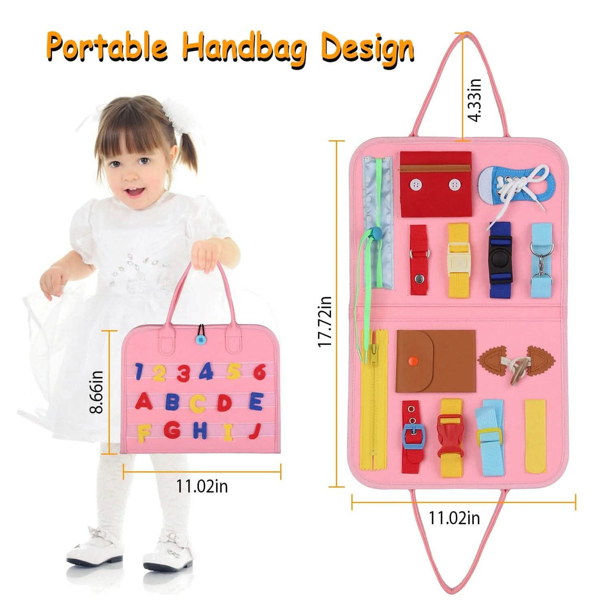 Kids Busy Board Sensory Activity Board Preschool Learning Toys - A-1 Thread Vault