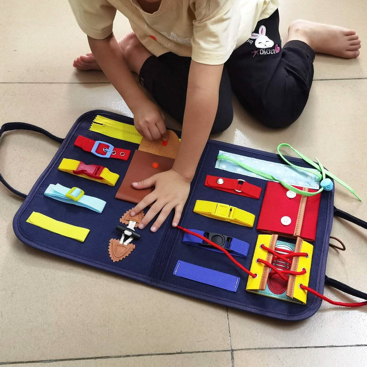Kids Busy Board Sensory Activity Board Preschool Learning Toys - A-1 Thread Vault