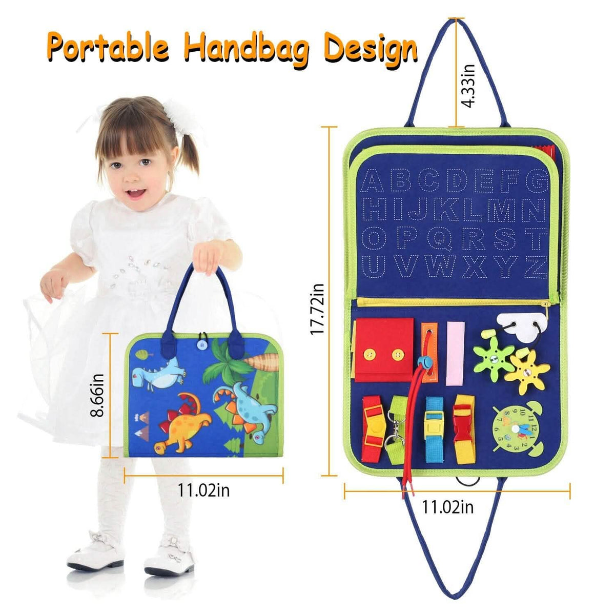 Kids Busy Board Sensory Activity Board Preschool Learning Toys - A-1 Thread Vault