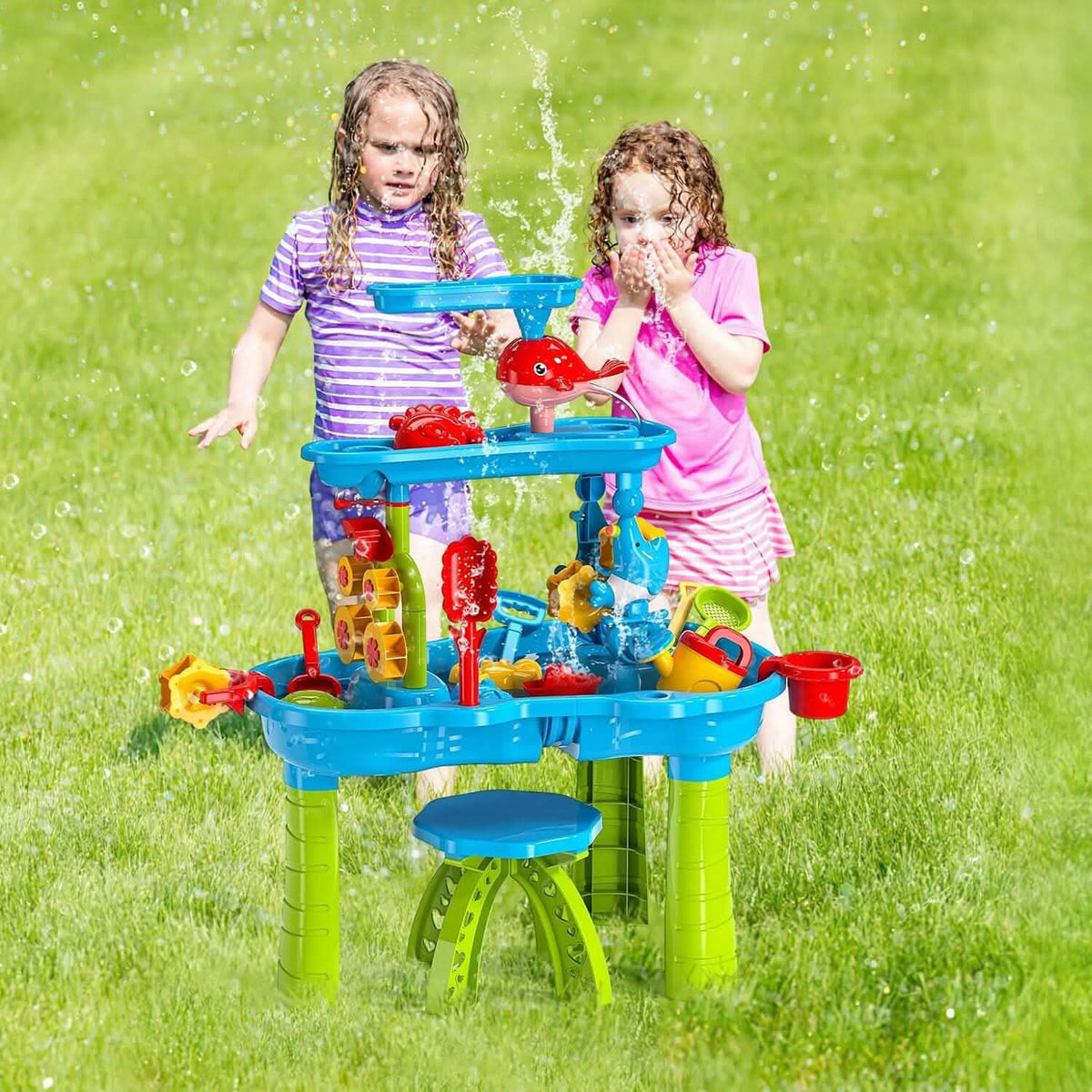 Kids Sand Water Table for 3-6 Years Old Sensory Exercise Friendship Building - A-1 Thread Vault