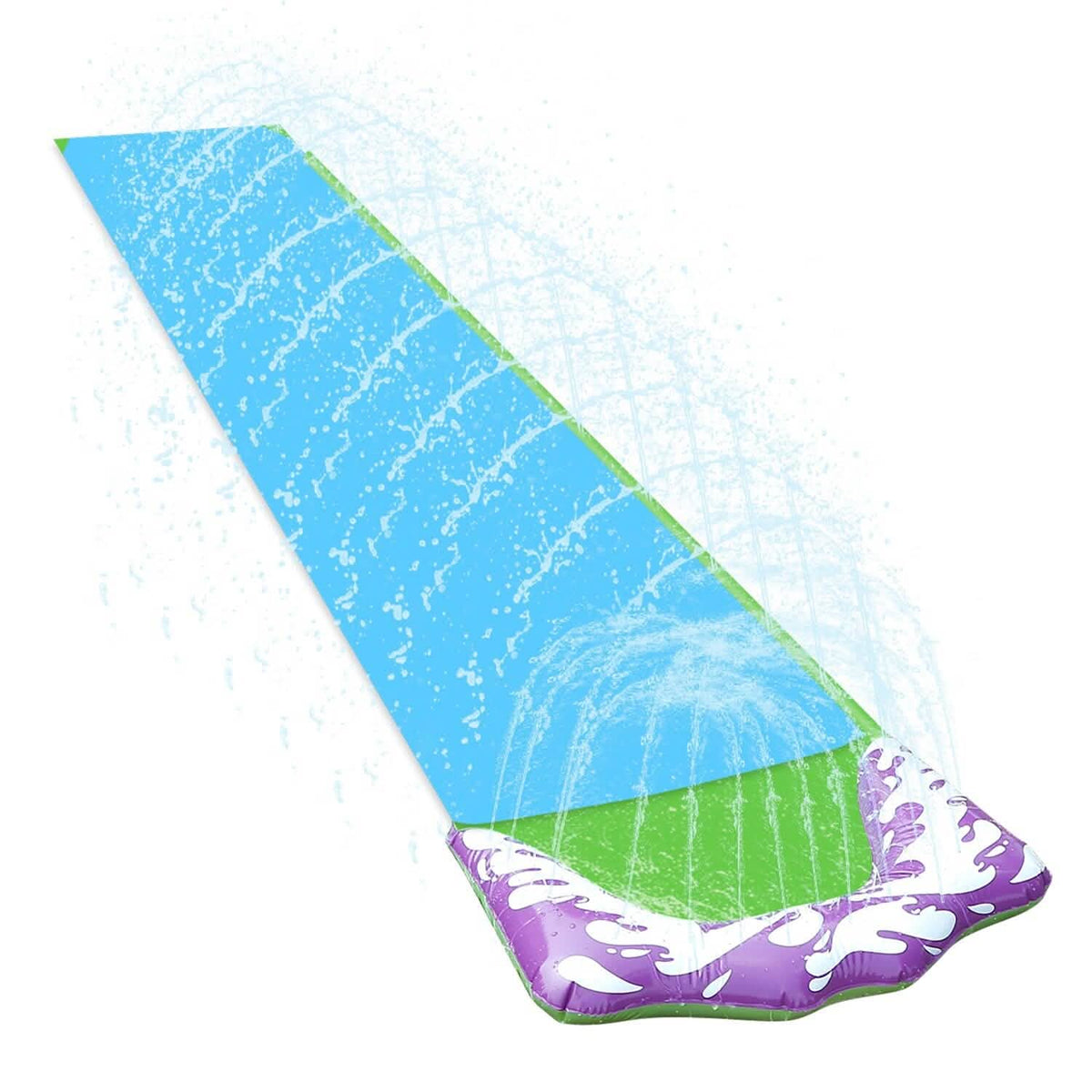 Kids Single Water Slide Lawn Surfing Racing Lane Slip Splash Spray Sprinkler - A-1 Thread Vault