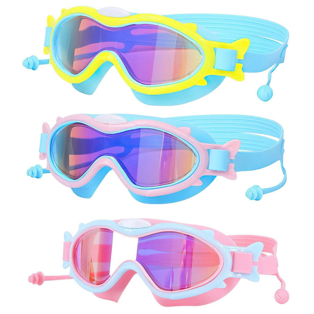 Kids Swim Goggles with Ear Plugs UV Protection Anti-Fog Leak Proof - A-1 Thread Vault