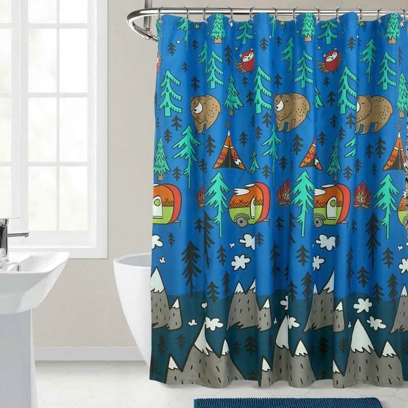 Kidz Mix Camping Explorer Shower Curtain - A-1 Thread Vault