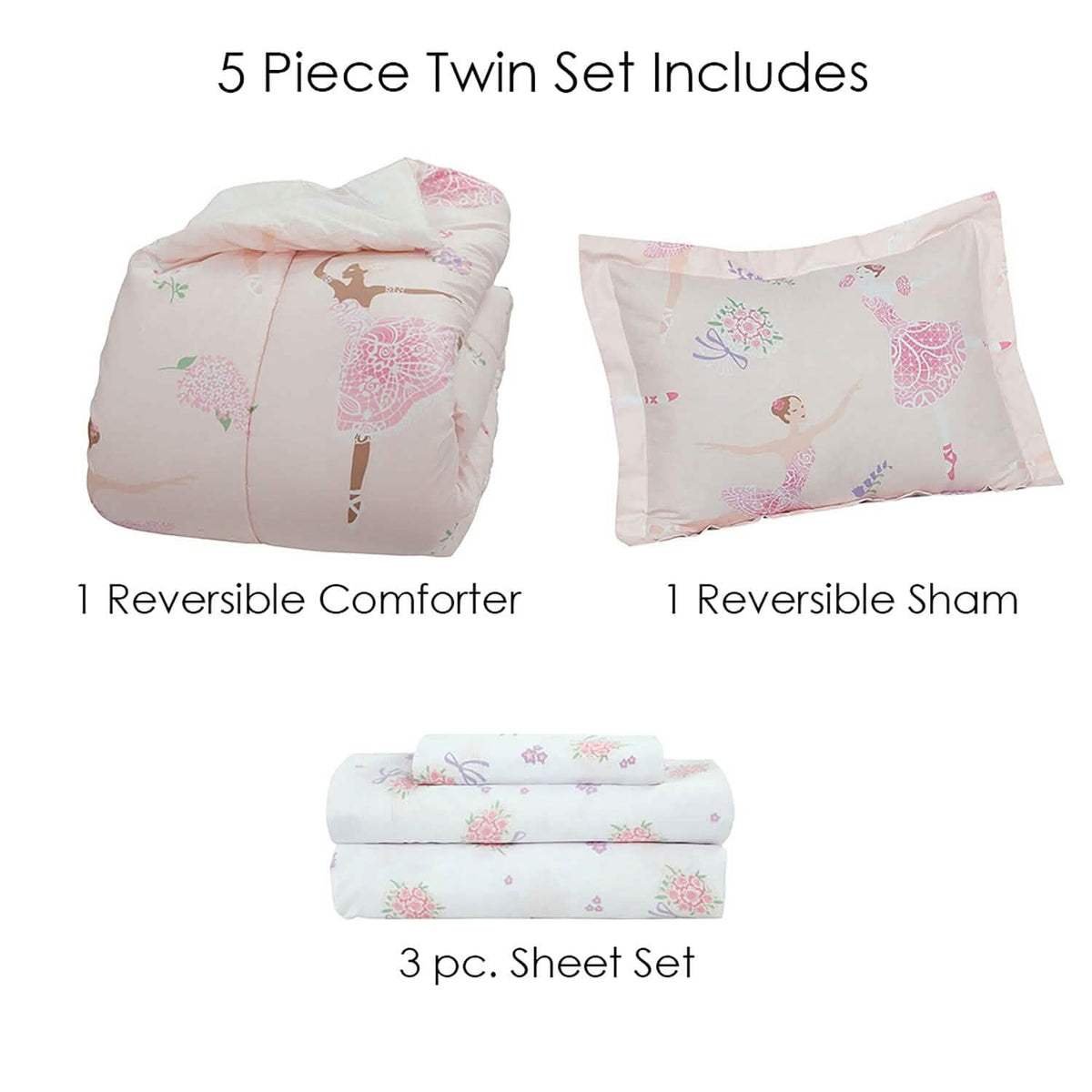 Kidz Mix Dancing Ballerinas Bed in a Bag - A-1 Thread Vault