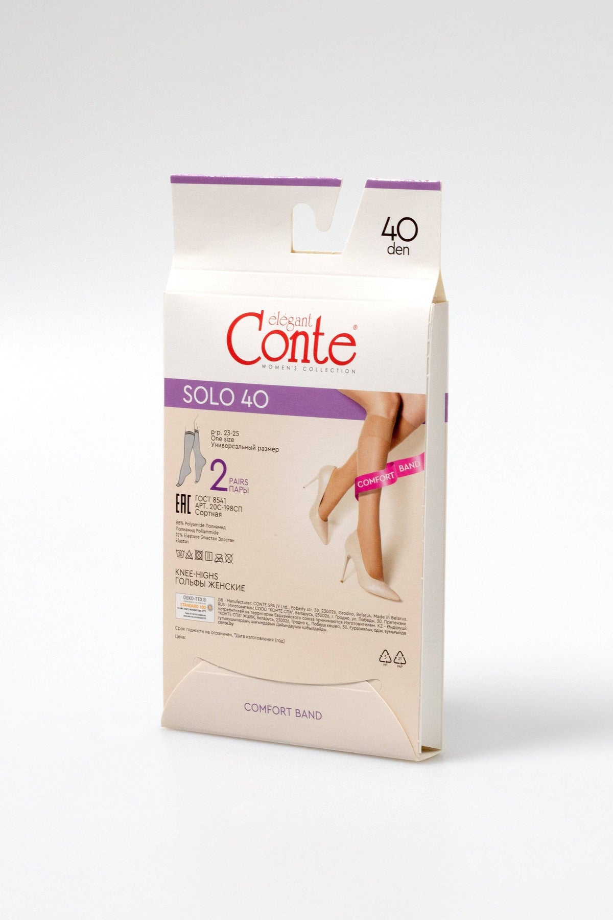 Knee Highs Conte Solo 40 Den (2 pairs) - A-1 Thread Vault