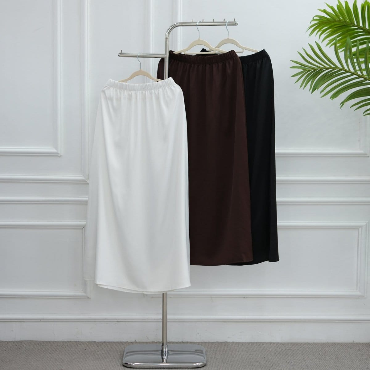 Lace Trim Contrast Panel Satin Top(MS407) - A-1 Thread Vault