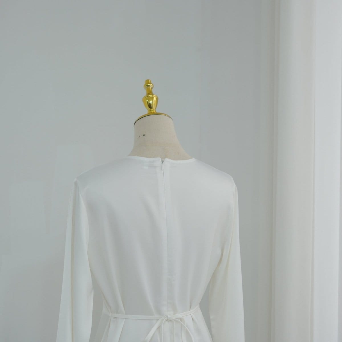 Lace Trim Contrast Panel Satin Top(MS408) - A-1 Thread Vault