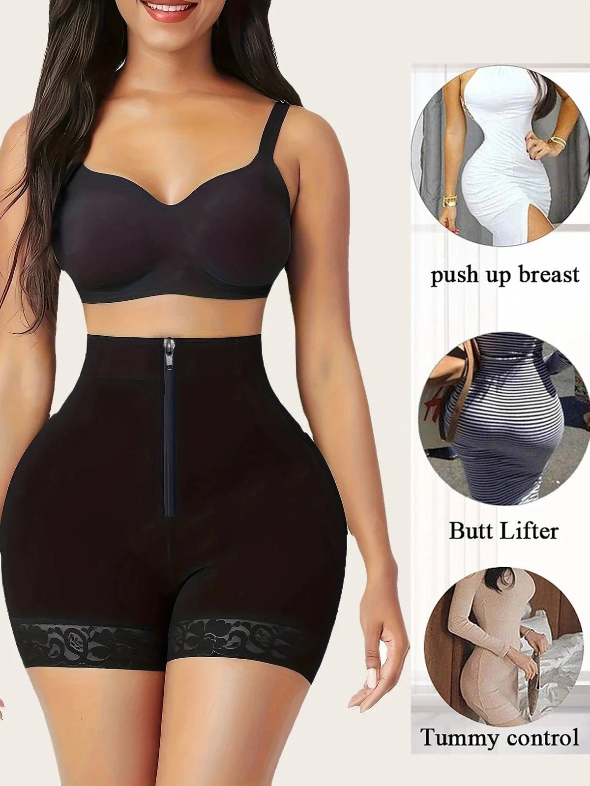 Lace Trim Sculpting Panties, Comfy & Breathable Butt Lifting Panties, Women's Lingerie & Underwea - A-1 Thread Vault