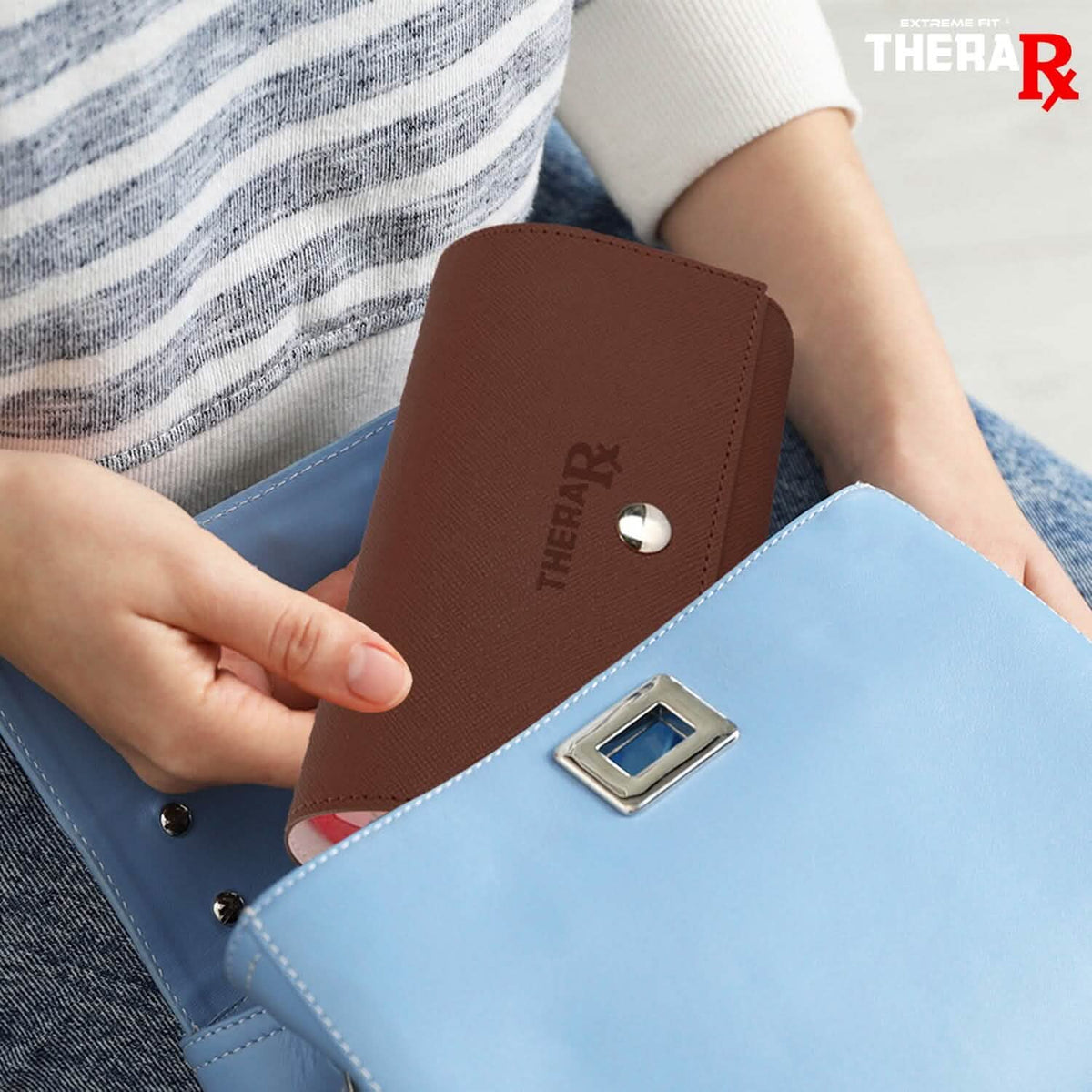 Large Daily Pill Box Medicine Organizer with PU Leather Case - A-1 Thread Vault