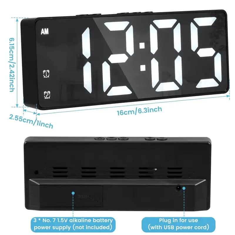 LED Digital Alarm Clock with Dual Alarms, Voice Control and more - A-1 Thread Vault