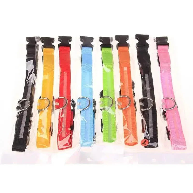 LED Dog Collars Light Adjustable Flashing Luminous Collar Night Anti-Lost - A-1 Thread Vault