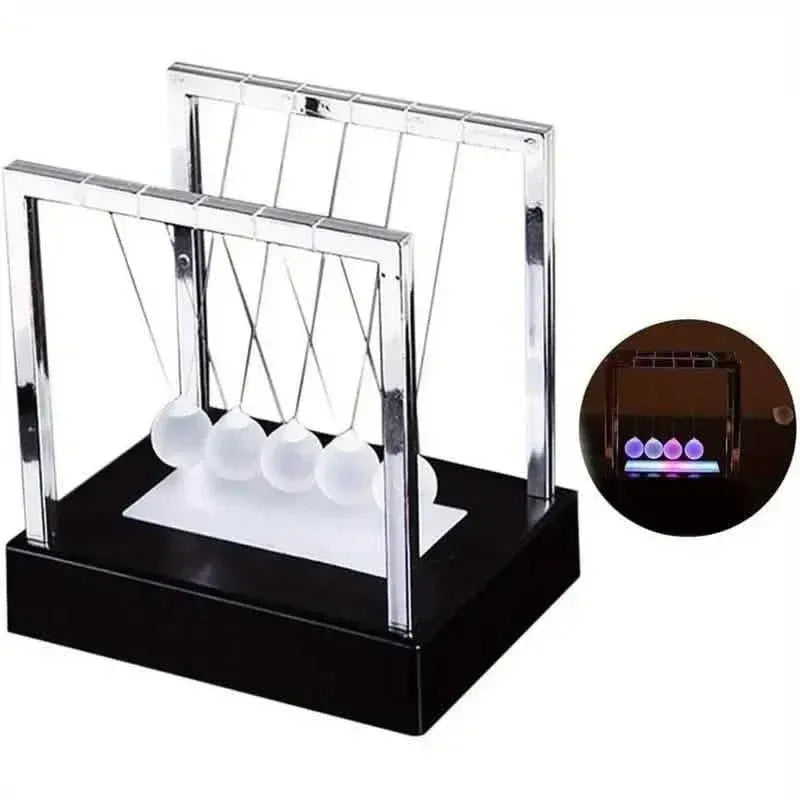 LED Light Up Pendulum Perpetual Fun Science Physics Learning Balance Balls Desk Toys - A-1 Thread Vault