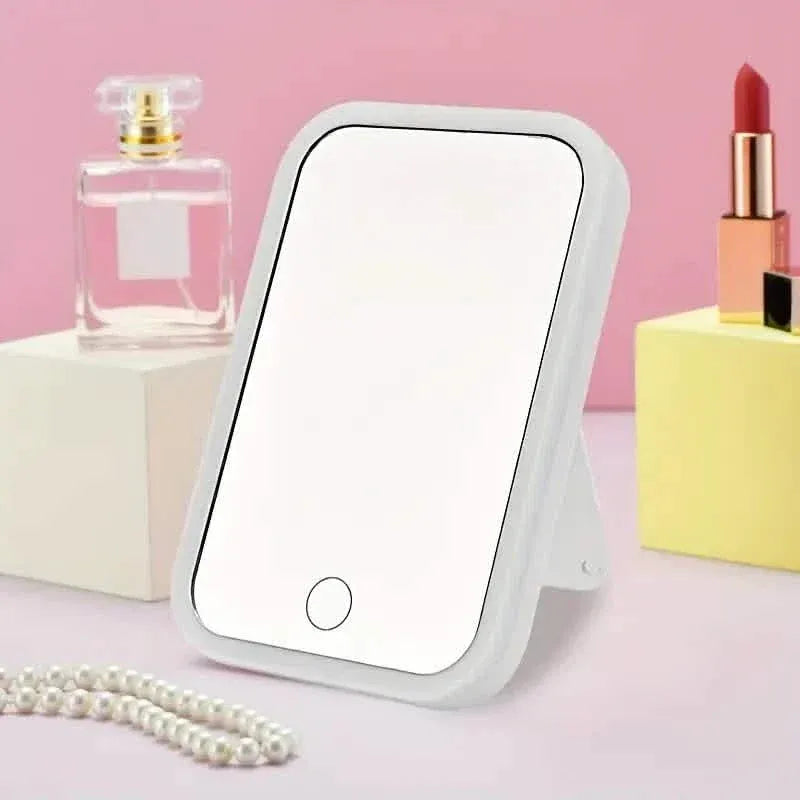 LED Makeup Mirror Touch Screen 3 Light Portable Standing Folding Vanity Mirror - A-1 Thread Vault