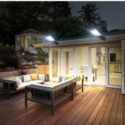 LED Solar Light Motion Sensor 3 Modes Flood Lamp Outdoor Street Wall Yard Garden - A-1 Thread Vault