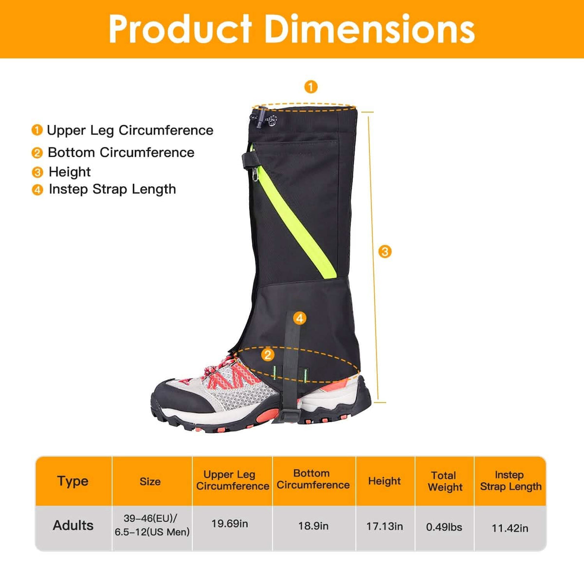 Leg Gaters Waterproof Snow Boot - A-1 Thread Vault