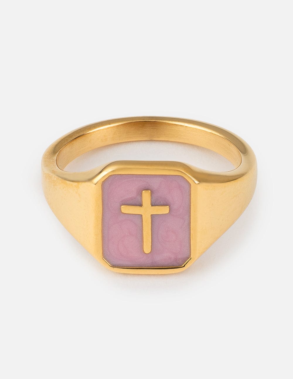 Lilac Enamel Cross Ring - A-1 Thread Vault