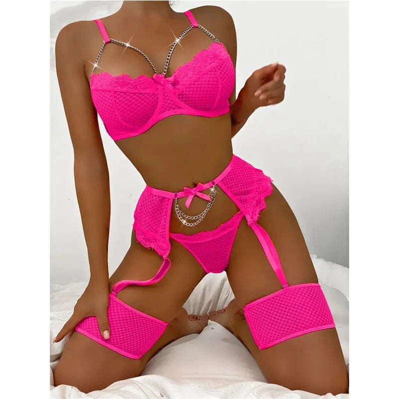 Lingerie Underwear Bras Sets Lace Garter Lingerie Women Intimates 2024 Underwire Bra And Panty Thongs Ladies Underwear Set - A-1 Thread Vault