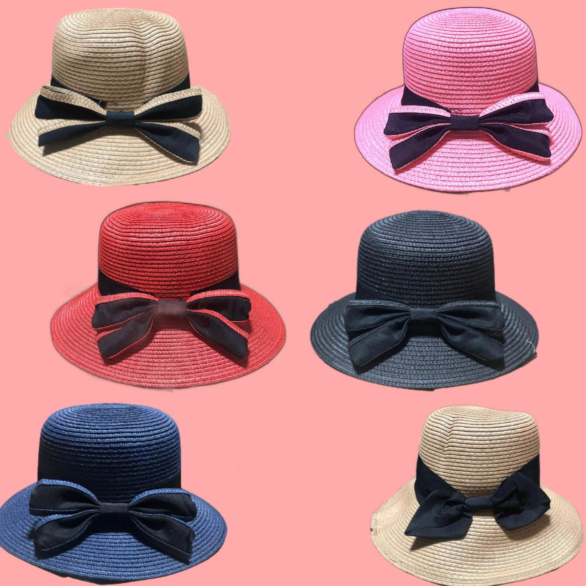 Lulu & Lilo Women's Sun Hat With Bowtie Ribbon Collection - A-1 Thread Vault