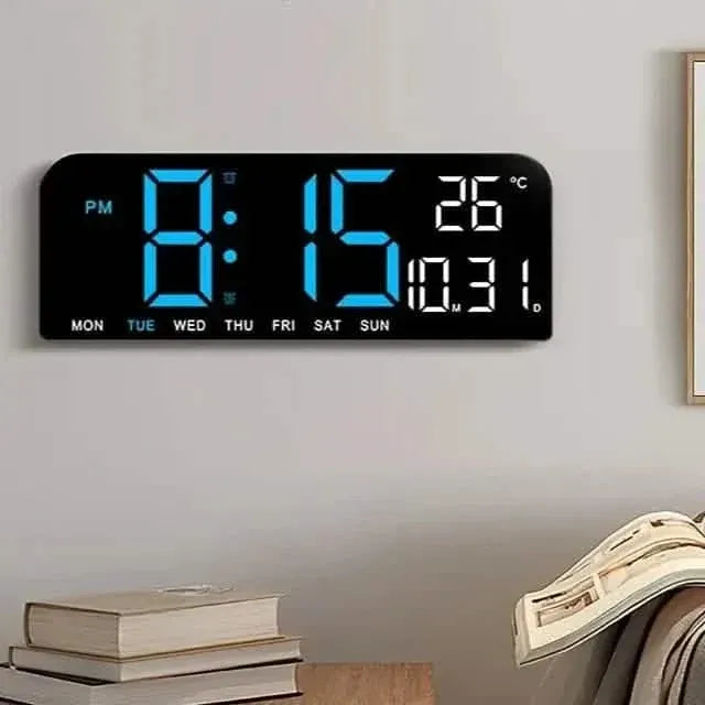 Luminous Large Screen LED Alarm Clock - Displays Week, Temperature, Humidity, and Timer - A-1 Thread Vault