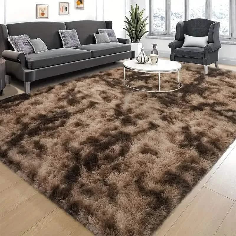 Luxurious Velvet Rectangular Shaggy Plush Carpet Rug - A-1 Thread Vault