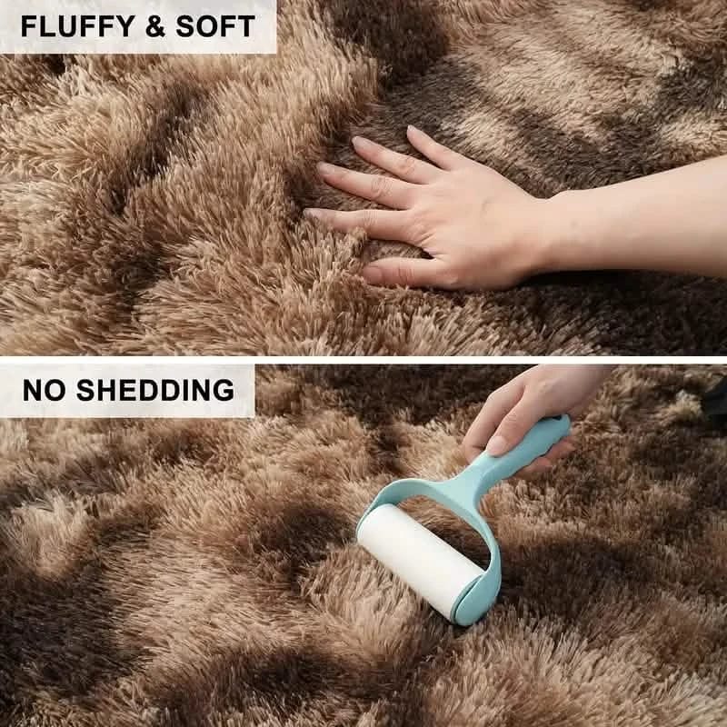 Luxurious Velvet Rectangular Shaggy Plush Carpet Rug - A-1 Thread Vault