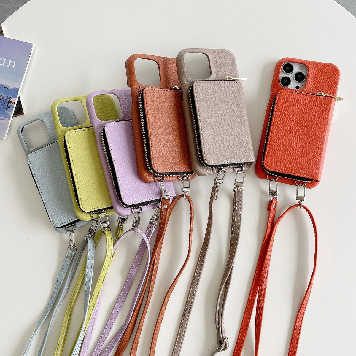 Luxury Crossbody Wallet Leather iPhone Case - A-1 Thread Vault