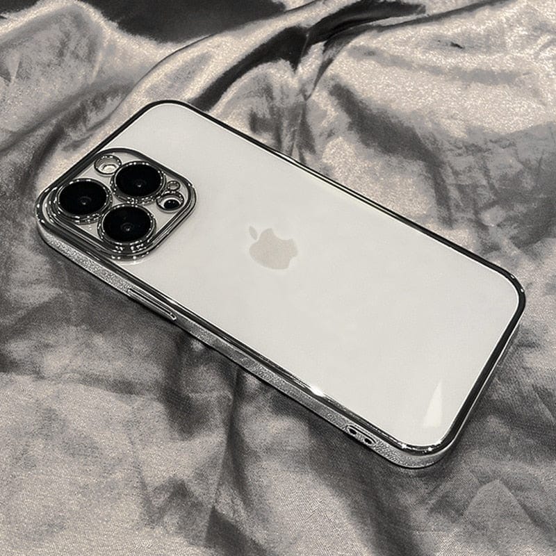 Luxury Plating Square Frame Clear iPhone Case - A-1 Thread Vault