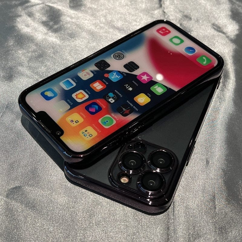 Luxury Plating Square Frame Clear iPhone Case - A-1 Thread Vault